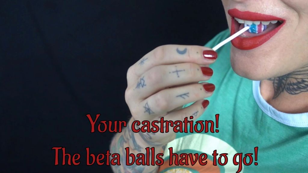 Your castration! The beta balls have to go! english clip!