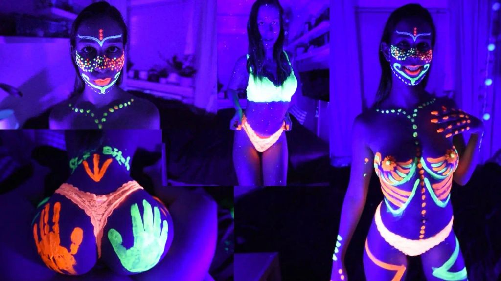 CRAZY Schwarzlicht Neon Fick als Avatar-Schlampe!