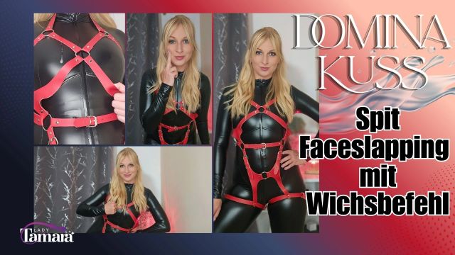 Dominakuss – Spit Faceslapping mit Wichsbefehl