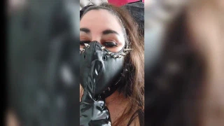 LadyDomisa Leather spiked mask Dirtytalk