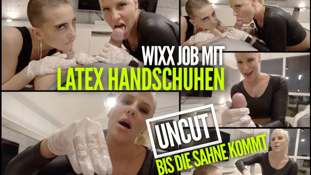Wixx Job mit LATEX HANDSCHUHEN | UNCUT bis die Sahne kommt