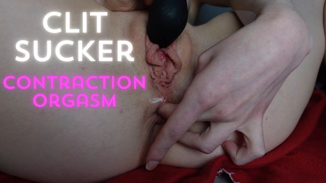 Clit sucker vibrator masturbation with contraction orgasm