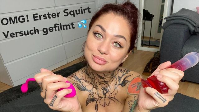 OMG! Erster Squirt Versuch gefilmt