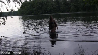 Kasia-Privat Wet play in the lake