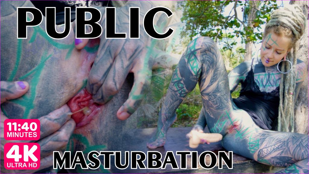 Anal Mastrubation in Public - Mein Loch steht so weit Offen
