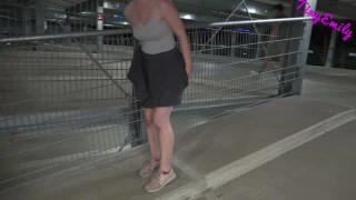 TinyEmily PUBLIC Piss After the shoot!!! I piss the cum out!