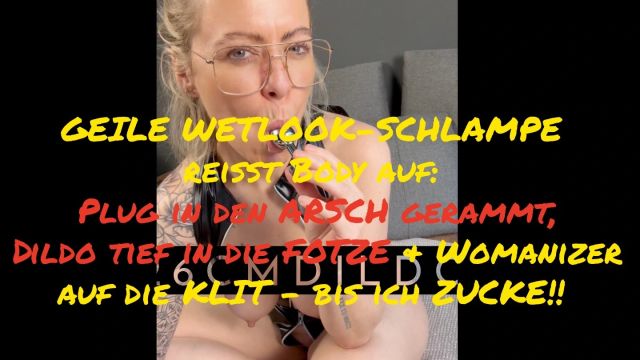 Plug in den ARSCH gerammt, Dildo in die FOTZE& Womanizer🥵