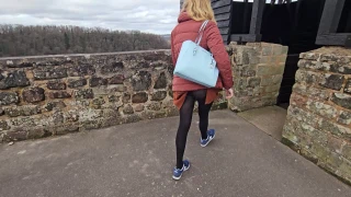 Bikergirl-97 First outdoor fuck of the year at a castle ruin