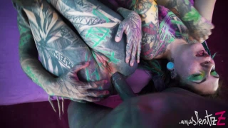 Anuskatzz Anal POV Orgy - 4 Tattooed On Wild Messy Fucking