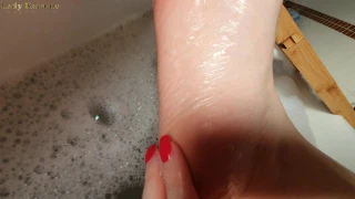LadyKarame Hot foot games in the tub