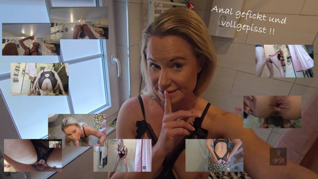 Kalt erwischt! Vom Dildo Arschfick zur vollgepissten Bitch