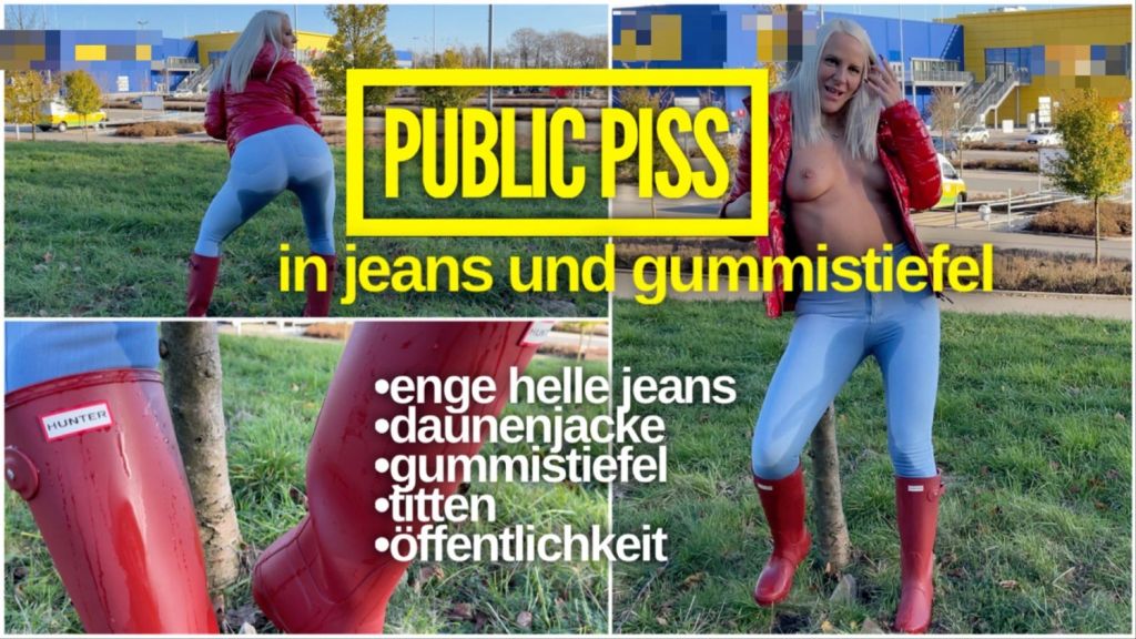 Public Piss| Natursekt Flut in Jeans und Gummistiefel