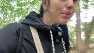 KiraKane Hiking is the millers delight - Public Piss in the forest!