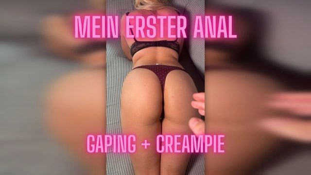 Mein erster Analsex – schmerzhaft, Stöhnen & Creampie